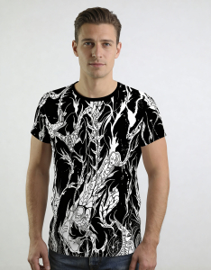 Unique T-shirts for men - DORNENPRINZ TINTE - 100% cotton - GERMENS artfashion - Sizes S to 5XL