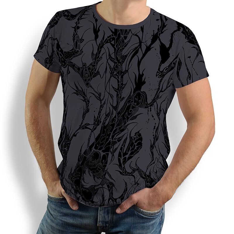 Unique T-shirts for men - DORNENPRINZ PHANTOM - 100% cotton - GERMENS artfashion - Sizes S to 5XL