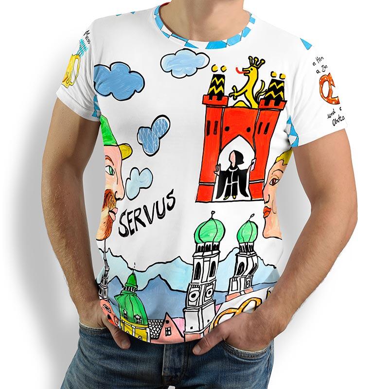 ausgefallene T-Shirts für Männer - WIESNGAUDI - 100 % Baumwolle - GERMENS artfashion - Größe XL