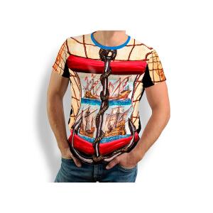 colorful T-shirt men NAVES by GERMENS artfashion with...