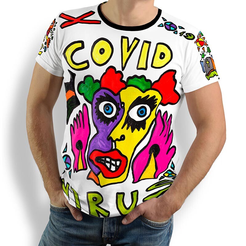 Unique T-shirts for men - VIRUS - 100% cotton - GERMENS artfashion - Sizes S to 5XL