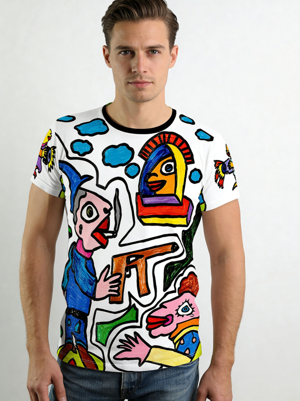 Unique T-shirts for men - BANKUEBERFALL - 100% cotton - GERMENS artfashion - Sizes S to 5XL