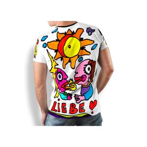 LIEBE - Herren T-Shirt Rundhals - 100 % Baumwolle - GERMENS