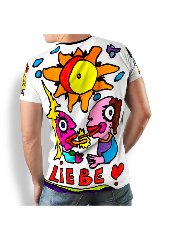 ausgefallenes T-Shirt für Männer - LIEBE - 100 % Baumwolle - GERMENS artfashion - Größen S bis 5XL