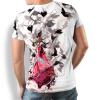 Unique T-shirts for men - EIN FLAMINGO IN EINER WOLKE AUS TAUBEN - 100% cotton - GERMENS artfashion - Sizes S to 5XL