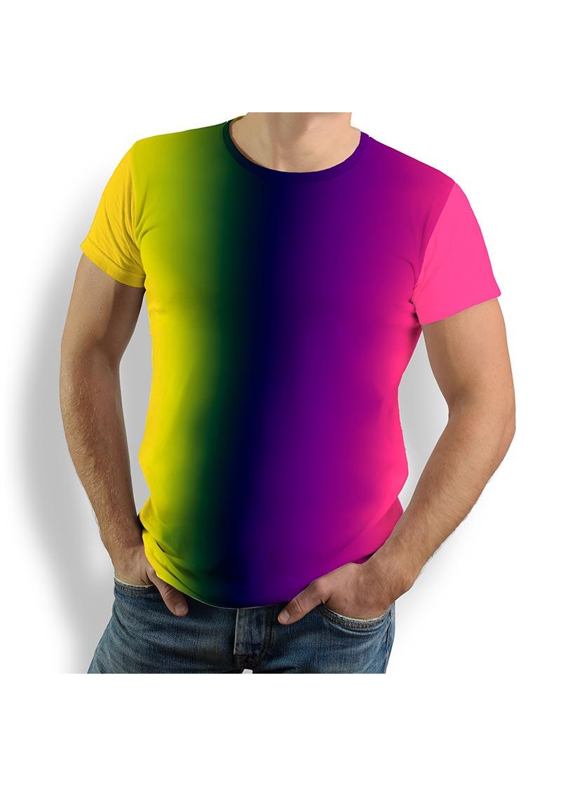 GRADIENT TRANSCENDENCE - Herren T-Shirt Rundhals - 100 % Baumwolle - GERMENS