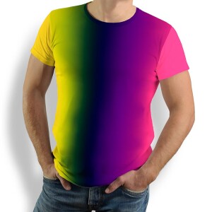Unique T-shirts for men - GRADIENT TRANSCENDENCE - 100%...