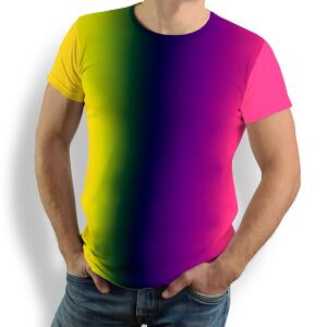 GRADIENT TRANSCENDENCE - Herren T-Shirt Rundhals - 100 %...