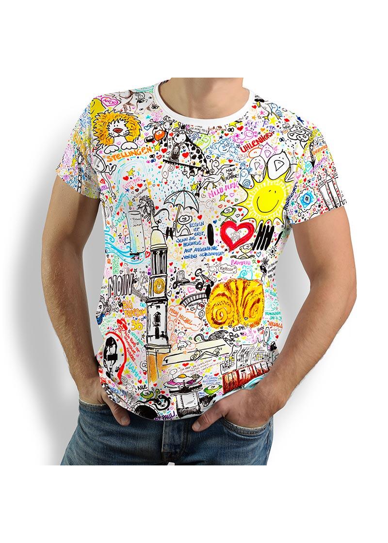 T Shirt Herren I LOVE HAMBURG von GERMENS
