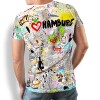 Unique T-shirts for men - I LOVE HAMBURG - 100% cotton - GERMENS artfashion - Sizes S to 5XL