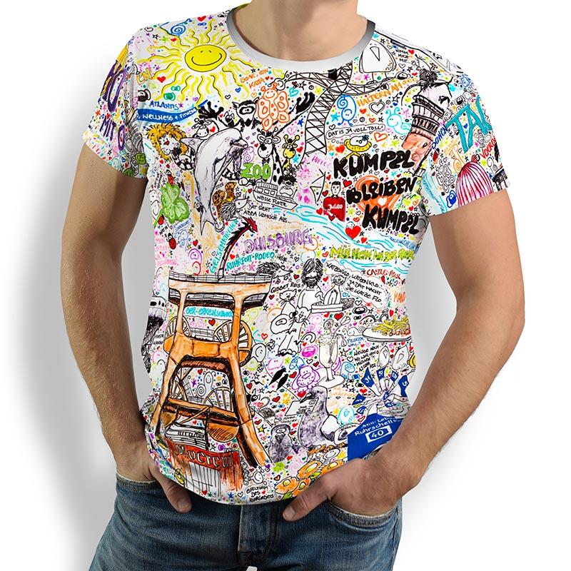 I LOVE HAMBURG - Herren T-Shirt Rundhals - 100 % Baumwolle - GERMENS