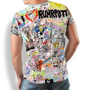 I LOVE HAMBURG - Herren T-Shirt Rundhals - 100 %...