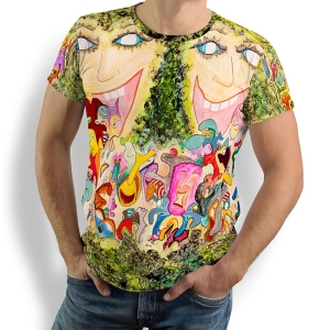ausgefallene T-Shirts für Männer - MASKENBALL - 100 % Baumwolle - GERMENS artfashion - Größen S bis 5XL