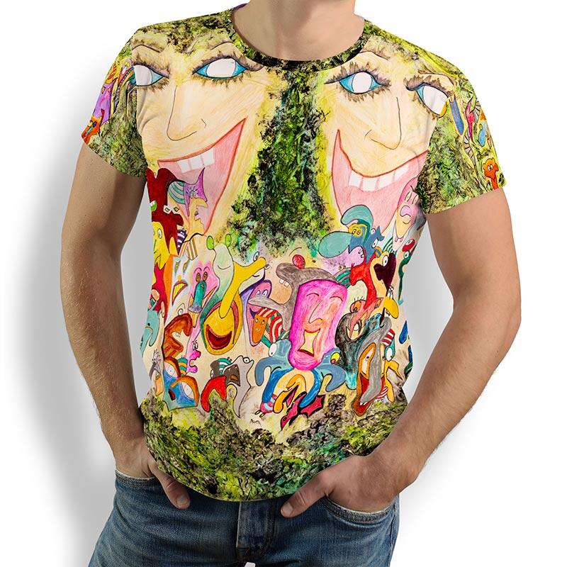 Unique T-shirts for men - MASKENBALL - 100% cotton - GERMENS artfashion - Sizes S to 5XL