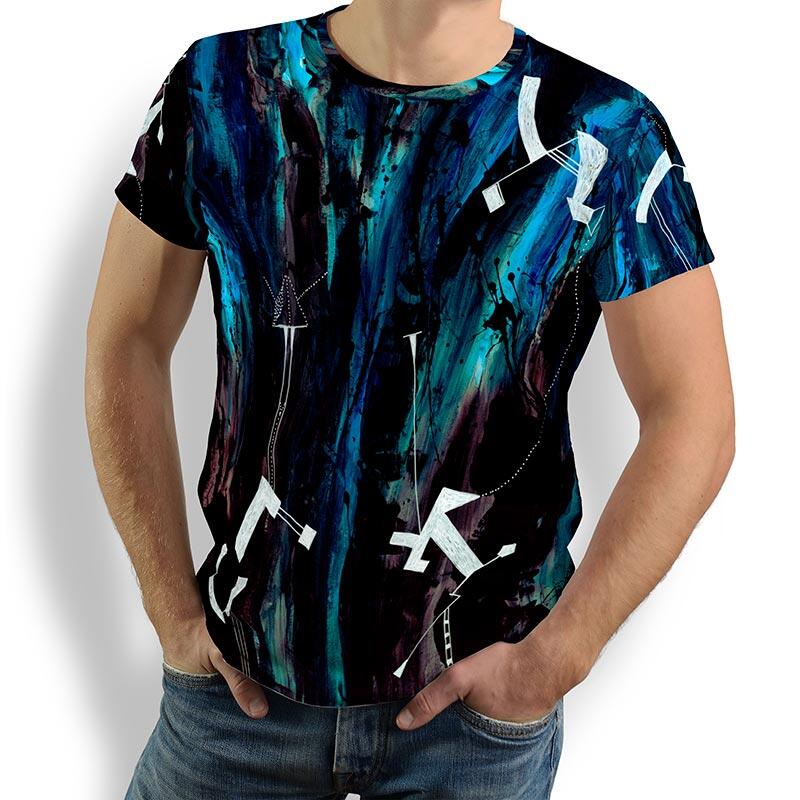 ausgefallene T-Shirts für Männer - NIGHT NOMAD - 100 % Baumwolle - GERMENS artfashion - Größen S bis 5XL