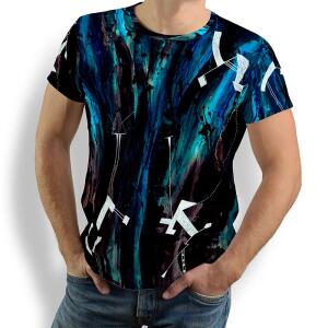 NIGHT NOMAD - Herren T-Shirt Rundhals - 100 % Baumwolle -...