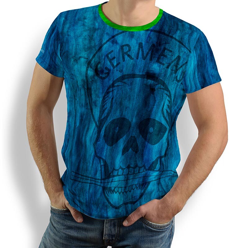 Unique T-shirts for men - BLUEMAN - 100% cotton - GERMENS artfashion - Sizes S to 5XL