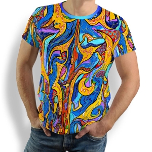 ausgefallene T-Shirts für Männer - ORNAMI - 100 % Baumwolle - GERMENS artfashion - Größen S bis 5XL