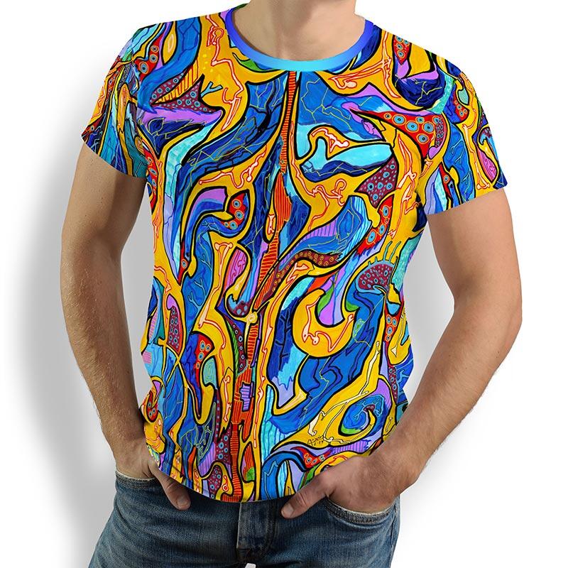 Unique T-shirts for men - ORNAMI - 100% cotton - GERMENS artfashion - Sizes S to 5XL