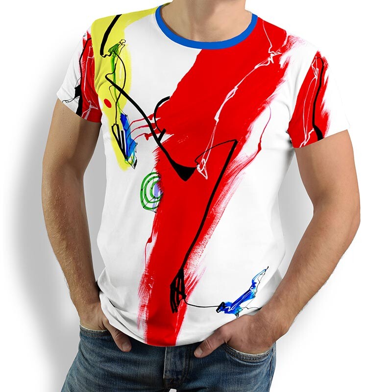 Unique T-shirts for men - SWING - 100% cotton - GERMENS artfashion - Sizes S to 5XL