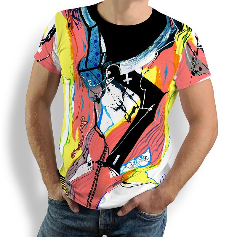 Unique T-shirts for men - PLUSMINUS - 100% cotton - GERMENS artfashion - Sizes S to 5XL