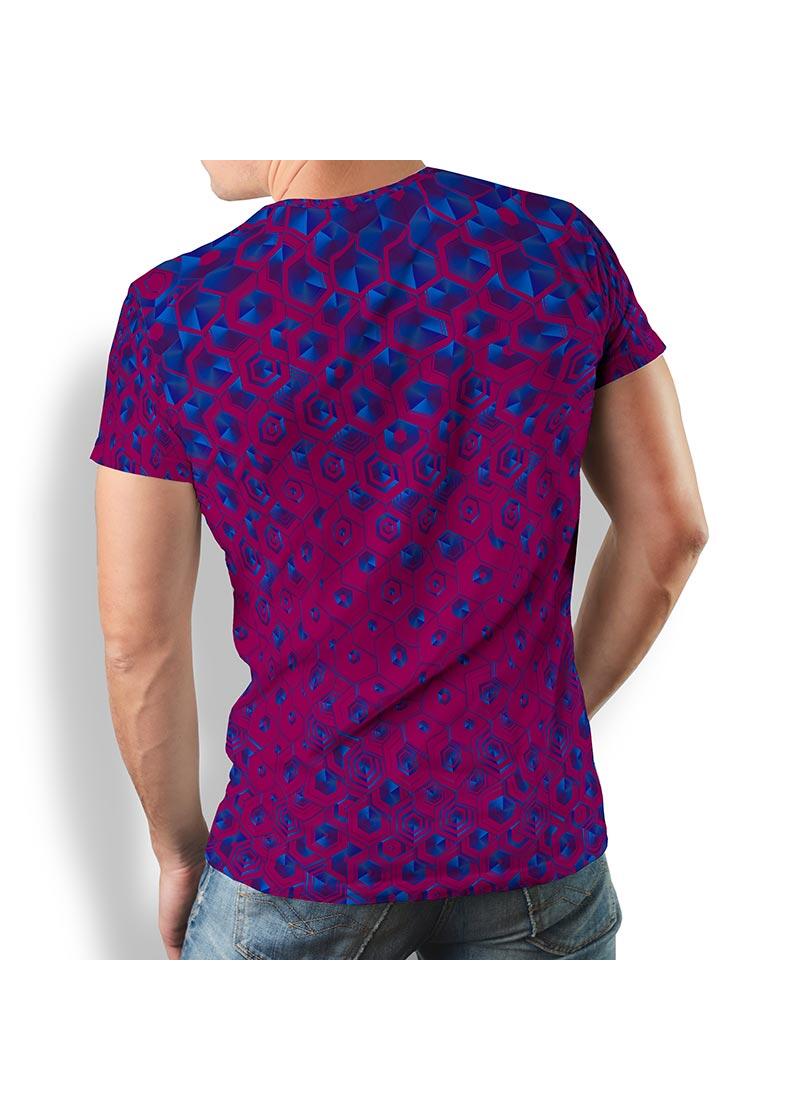 HEXAGON AMETHYST - Herren T-Shirt Rundhals - 100 %...