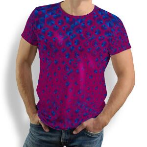 HEXAGON AMETHYST - Herren T-Shirt Rundhals - 100 %...