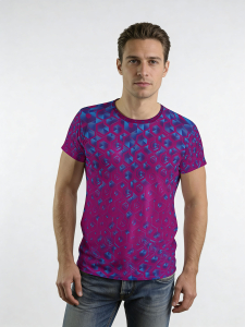 ausgefallene T-Shirts für Männer - HEXAGON AMETHYST - 100 % Baumwolle - GERMENS artfashion - Größe XXL