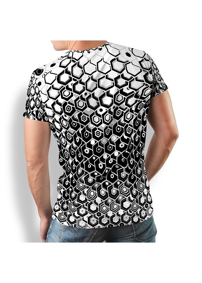 HEXAGON ONYX - Herren T-Shirt Rundhals - 100 % Baumwolle - GERMENS