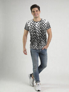 Unique T-shirts for men - HEXAGON ONYX - 100% cotton -...