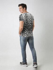 Unique T-shirts for men - HEXAGON ONYX - 100% cotton -...