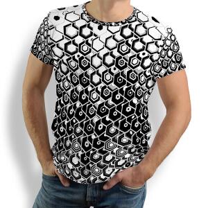 T Shirt Herren HEXAGON ONYX von GERMENS