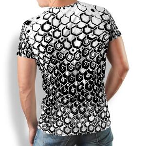 HEXAGON ONYX - Herren T-Shirt Rundhals - 100 % Baumwolle...