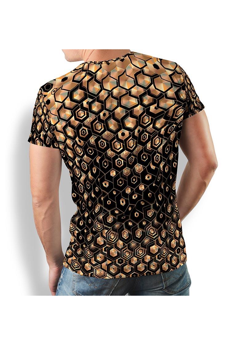 HEXAGON KUPFER - Herren T-Shirt Rundhals - 100 % Baumwolle - GERMENS