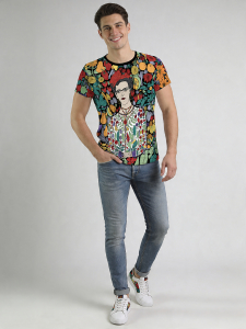 ausgefallene T-Shirts für Männer - BLUMEN MEXICOS - 100 % Baumwolle - GERMENS artfashion - Größe 3XL
