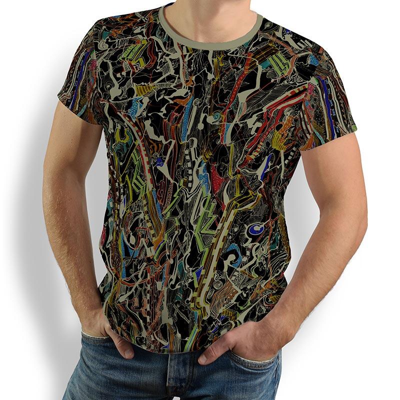 ausgefallene T-Shirts für Männer - RINDENHEMD - 100 % Baumwolle - GERMENS artfashion - Größen S bis 5XL