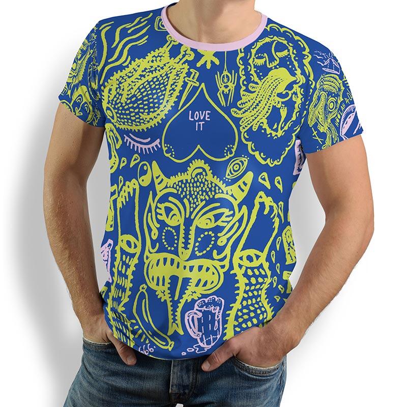 ausgefallene T-Shirts für Männer - BABYFACE - 100 % Baumwolle - GERMENS artfashion - Größen S bis 5XL