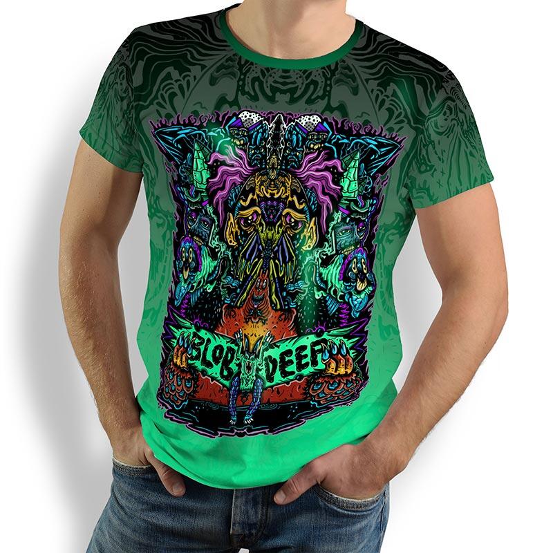 Unique T-shirts for men - BLOB DEEP - 100% cotton - GERMENS artfashion - Sizes S to 5XL