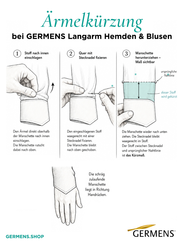 Ärmel kürzen für Hemden und Blusen