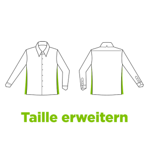 Waist expansion 2 cm per side – blouses, Long sleeve Button-up shirts and T-shirts