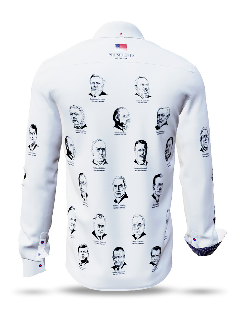 PRESIDENTS OF THE USA - Weies Hemd mit 45 Prsidentenportrts - GERMENS