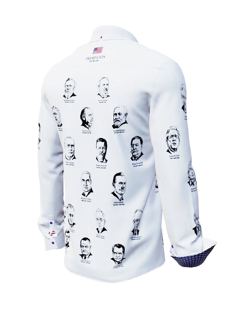 PRESIDENTS OF THE USA - Weies Hemd mit 45 Prsidentenportrts - GERMENS