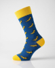 LETS GO BANANAS - blue and orange sock - Unisex