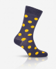 YELLOW DOTS - dotted blue and yellow socks - Unisex