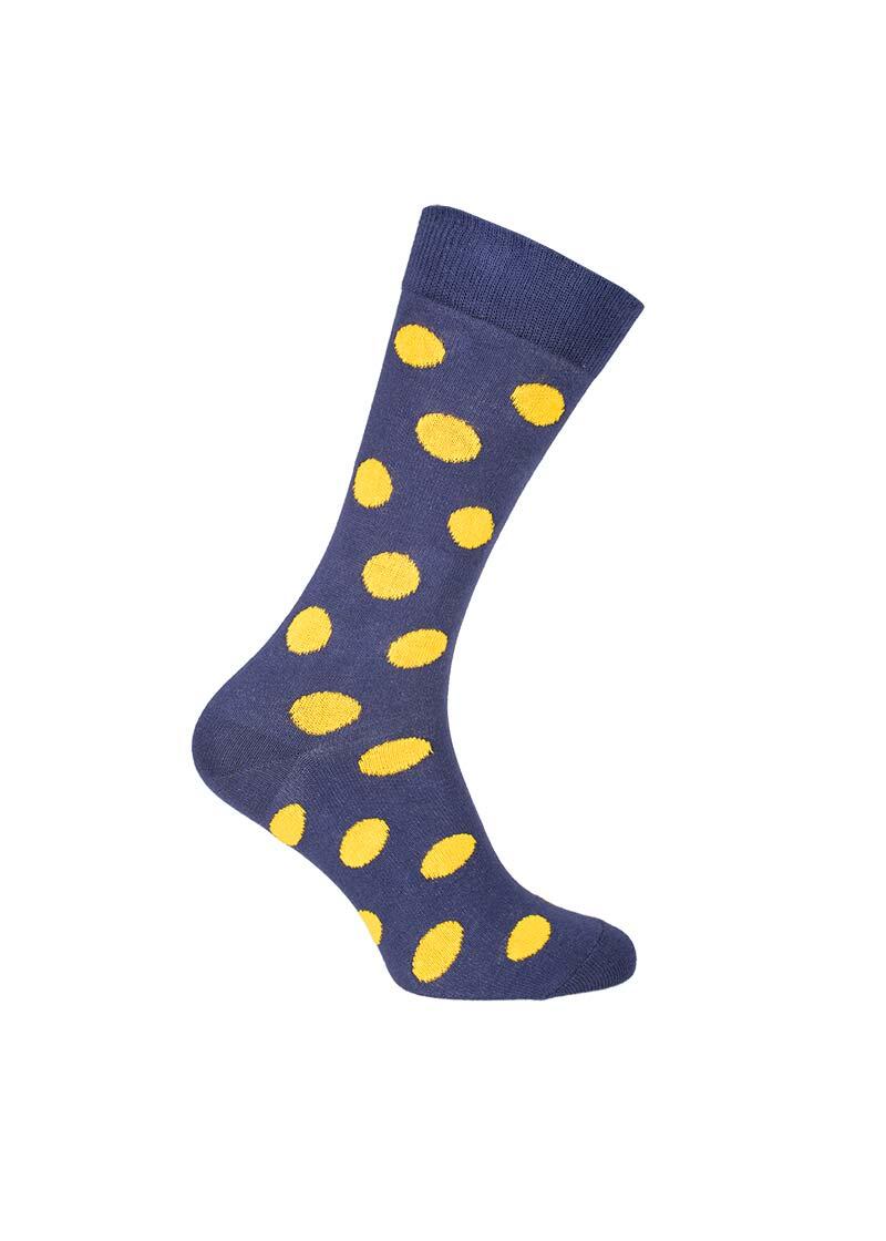 YELLOW DOTS - gepunktete blau gelbe Socke - Unisex