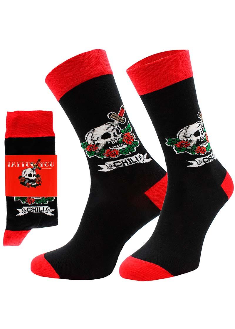 TATTOO - Bunte Socken - Unisex - Die Socke mit dem Totenkopf