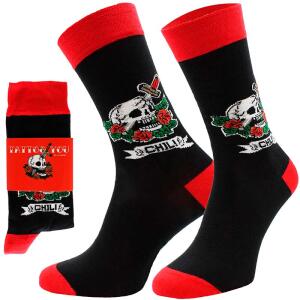 TATTOO - Bunte Socken - Unisex - Die Socke mit dem Totenkopf