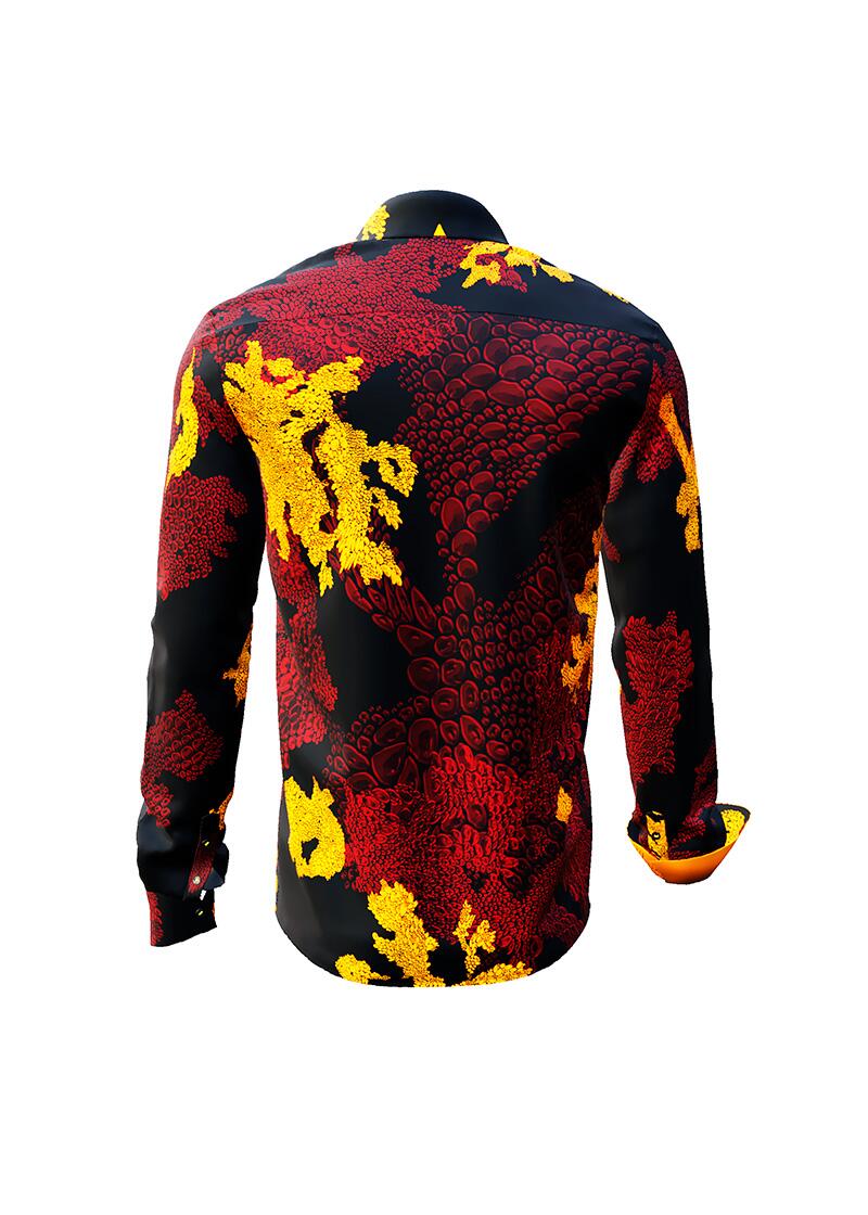 EMBER WHISKY - Black red yellow shirt - GERMENS