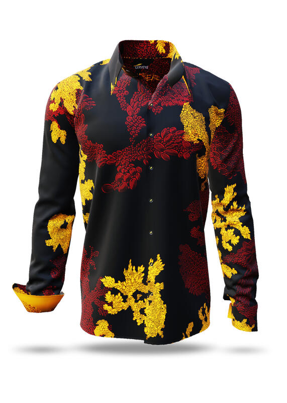 Entdecke bunte Hemden Herren EMBER WHISKY - 100 % Baumwolle