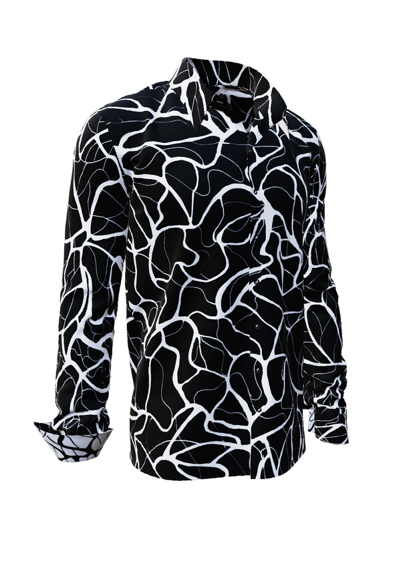 NETWORK INKOGNITO - Black white shirt - GERMENS